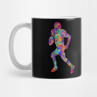 American football player watercolor Mug